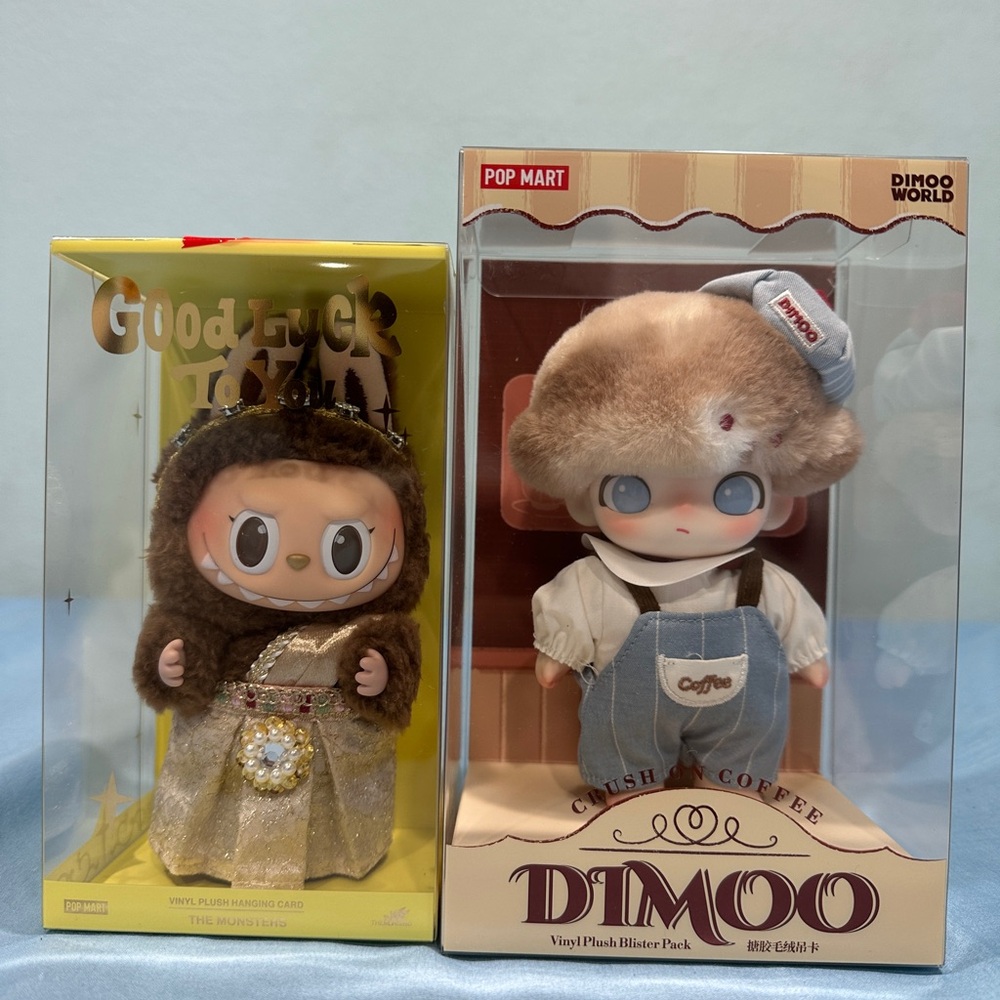 Labubu Good Luck To You & Dimoo Crush on Coffee Series - Vinyl Plush Pendants